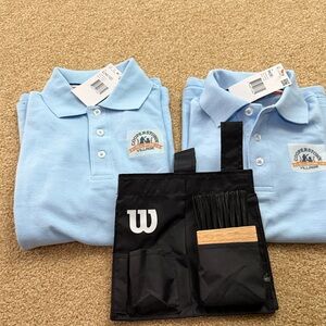 Light Blue Polo Shirts with Black Organizer